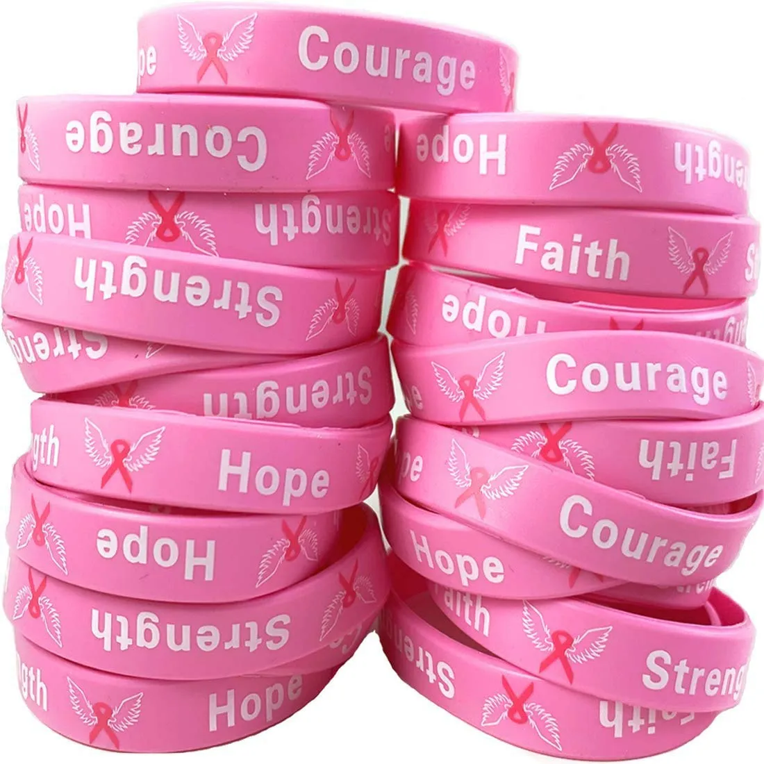 Breast Cancer Awareness Pink Ribbon Bracelets