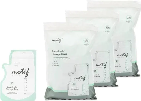 300 Motif Medical 8oz Breast Milk Bags