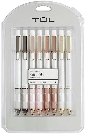 TUL Limited Edition Pearl Sunset Shades Mixed Metal 8 Pack Gel Pens