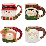 Certified International Holiday 4-pc. Mug Set, Multi