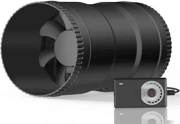 Hon&Guan 4/6 Inch Inline Booster Duct Fan with Speed Controller