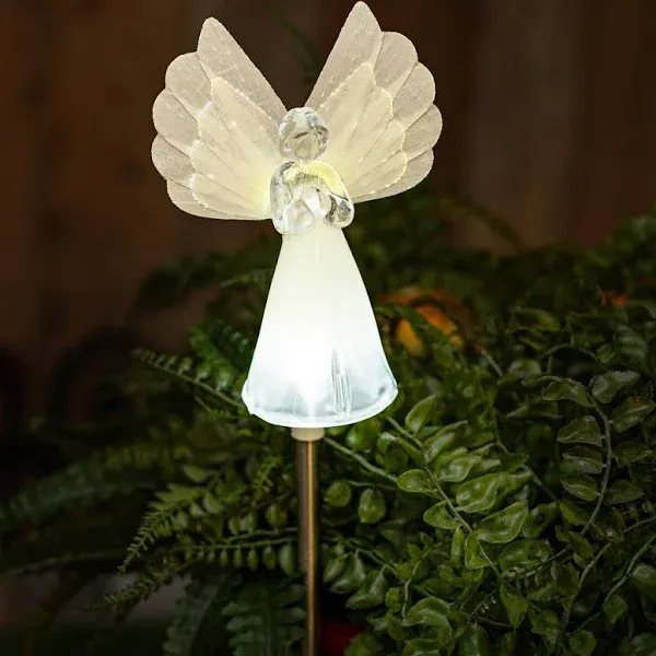 Crosslight Solar LED Angel Garden Stake Lights - Waterproof RGB Color Changing Outdoor Decoration for Memorial Day, Christmas, Cemetery - Perfect for Yard, Lawn, Patio, Pathway, Backyard