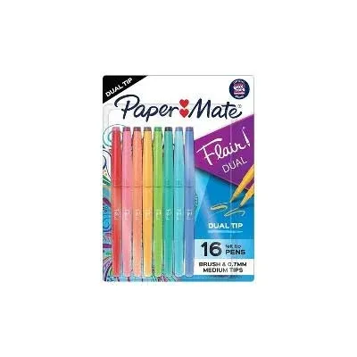 Paper Mate Flair Dual Tip Pens 8/Pkg-Assorted