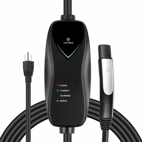 Lectron Level 1 Tesla Charger - 110V, 15A, NEMA 5-15 Plug, 16ft Ext. Cord