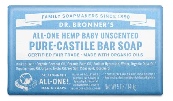 Dr.Bronner's Pure-Castile Bar Soap Baby Unscented