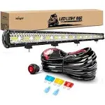 Nilight 37inch 780W LED Light Bar Triple Row Flood Spot Combo 78000Lm Driving Off Road Lights with 12V Wiring Harness Kit for Truck Tractor Trailer