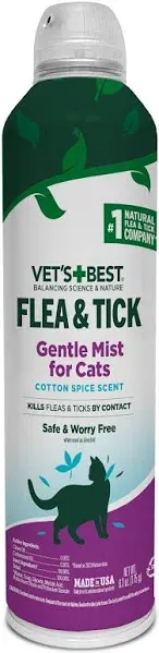 Vet's Best Flea & Tick Gentle Mist for Cats (Cotton Spice Scent)