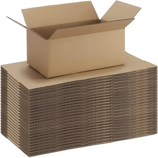 Shipping Boxes Set of 25 for Small Business, Corrugated Cardboard Mailer Boxes for Shipping Mailing and Packing Storaging (White, 4X4X2)