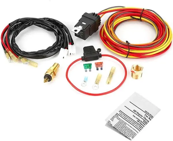 DSkoiph Electric Cooling Fan Wire Harness Kit