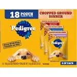 Pedigree Chopped Ground Dinner Variety pack Food For Dogs (3.95 lbs)