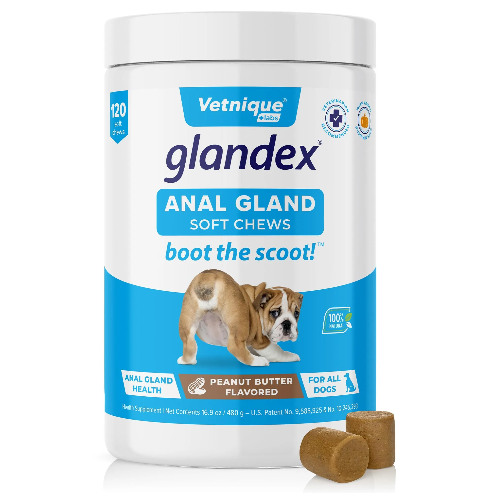 Glandex Anal Gland Soft Chew Treats with Pumpkin for Dogs Digestive Enzymes, ...