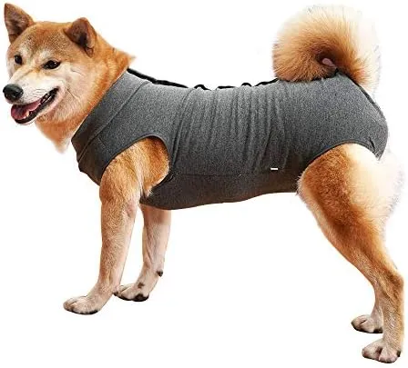 Dog Recovery Suit Abdominal Wound Puppy Surgical Clothes Post-Operative Vest Pet After Surgery Wear Substitute E-collar & Cone