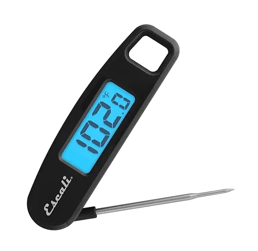 Escali Compact Portable Meat Candy Folding Digital Thermometer, Backlit Display Easy to Storage with Magnet, Blue