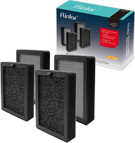 Flintar 4-Pack True HEPA Replacement Filter LV-H128-RF