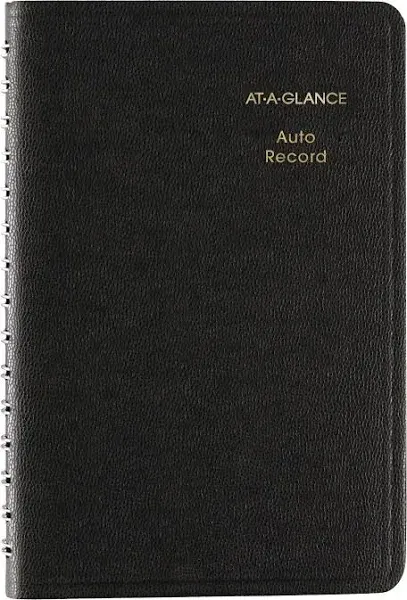 AT-A-GLANCE Auto Mileage Log Record Book, 3.75 x 6.12 Inches, Black (AAG8013505)