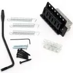 Musiclily 52.5mm Guitar Stratocaster Tremolo Bridge Set for Fender Strat Squier Electric Guitar Replacement, Black