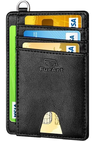 FurArt Slim RFID Blocking Minimalist Credit Card Holder Wallet