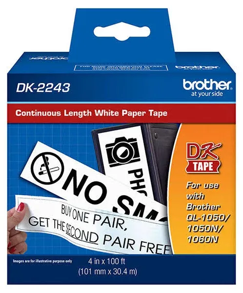 Brother White Continuous Length Paper Tape - DK2243