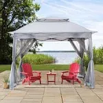 Sunjoy 11x11 ft. Pop-Up Instant Gazebo, Outdoor Portable Steel Frame 2