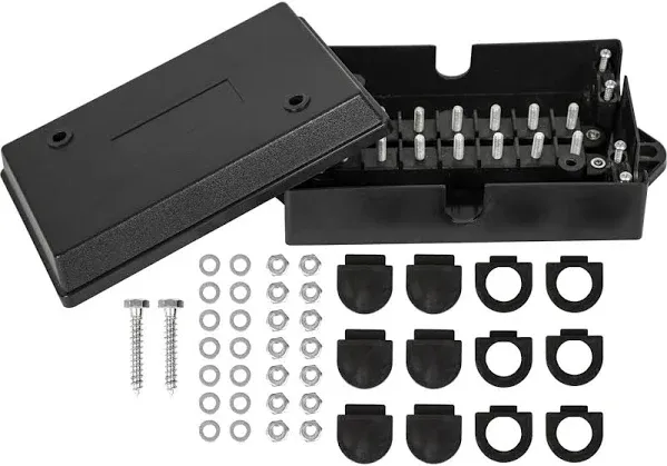 Buyers Products 5601114 Polypropylene Electrical Junction Box With 14 Terminals