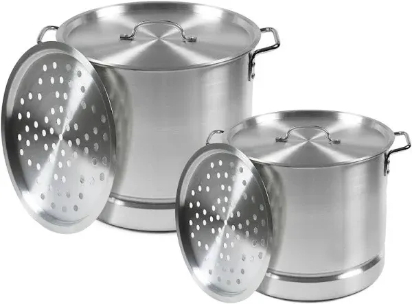 IMUSA Steamer Set Containing a 28qt and 10qt Steamer