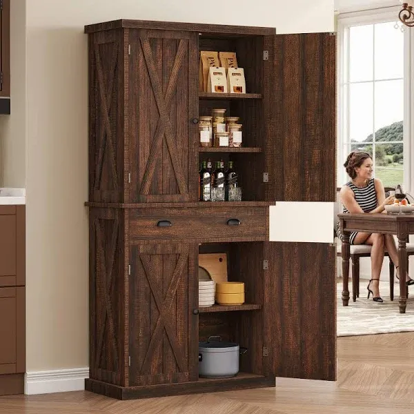 YITAHOME 72'' Tall Kitchen Pantry Cabinets