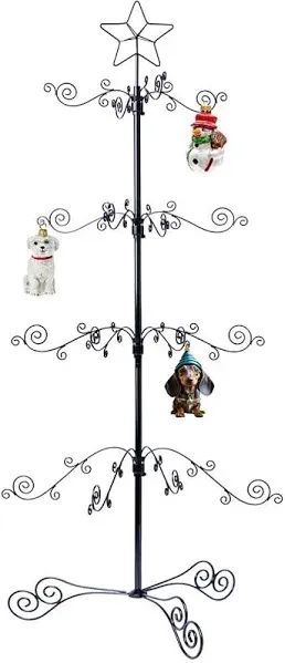 HOHIYA 3.3 Ft Wrought Iron Christmas Tree Ornament Display Stand