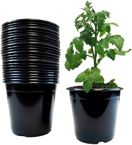 Viagrow 1 Gal. Plastic Nursery Pots (12-Pack)