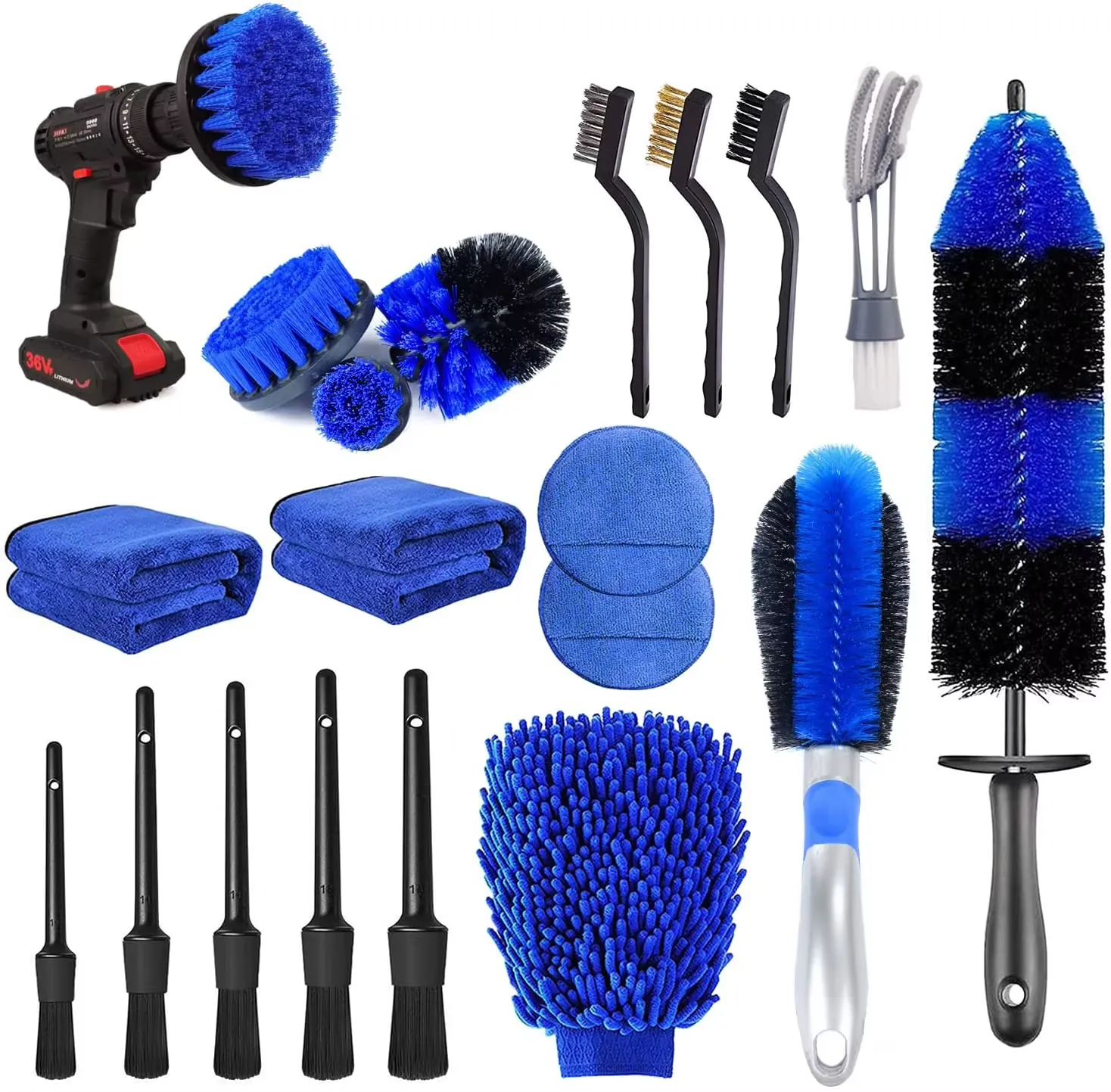 TTRCB Car Wheel Tire Detailing Brush Set