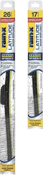 Superior Visibility 2-In-1 Wiper Blades with Patented Repellent - 26 &amp; 17 Inch