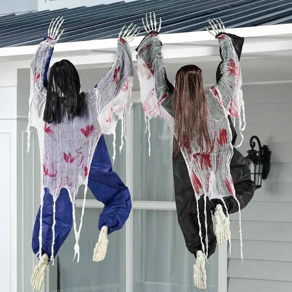 JOYIN 47" Halloween Climbing Zombies Wall Decoration