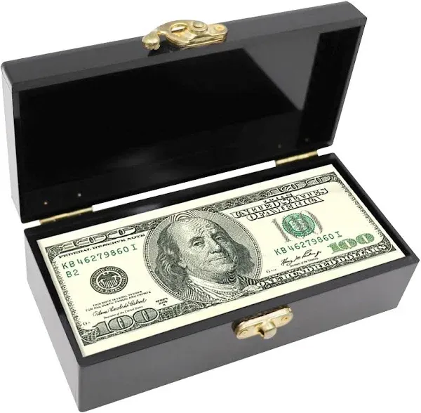 Black Acrylic Lockable Cash Box, Cash Organizer Money Holder, Single Row Curr...