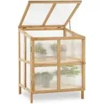 MCombo 2 Tier Cold Frame Greenhouse Foldable, Solid Wood 0122 - Natura