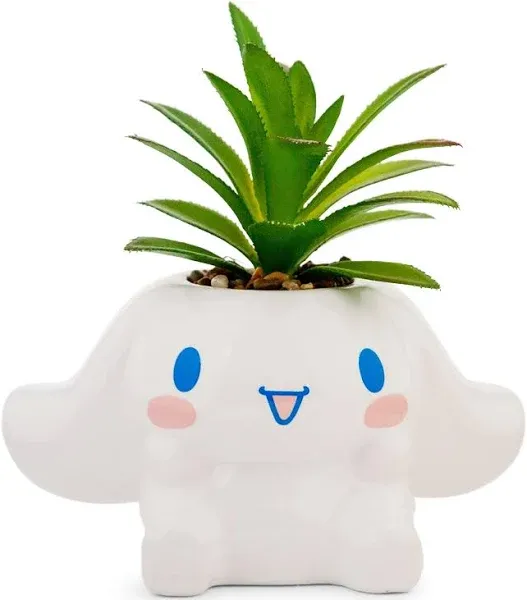 Sanrio Cinnamoroll 3" Ceramic Mini Planter with Artificial Succulent