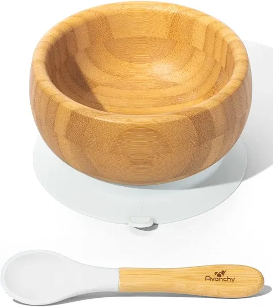 Baby Bowl + Spoon | Bamboo & Silicone