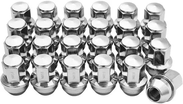 24 Lug Nuts 14x1.5 Chrome Factory Style Lugs fits Ford F150 Replaces ACPZ-1012-B