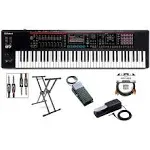 Roland Roland FANTOM-07 Synthesizer With KS-20X, DP-10 and EV-5 Plus Black Series Audio and MIDI Cables