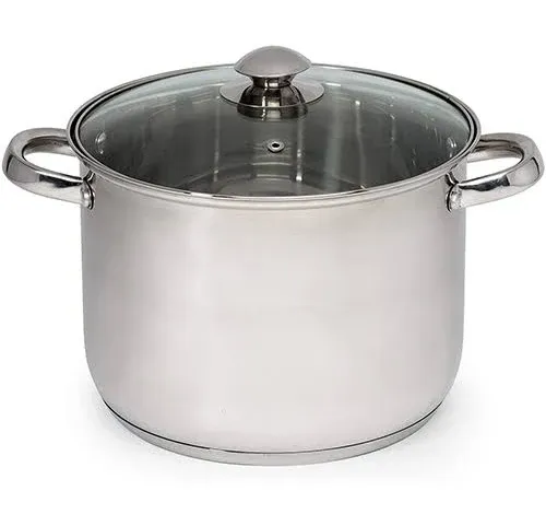 Ecolution Pure Intentions Stainless Steel Stock Pot with Lid, 8 Quart, Polished