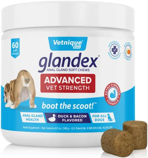 Vetnique Labs Advanved Vet Strength Anal Gland Soft Chew Dog Supplement (8.5 oz, 60 ct)