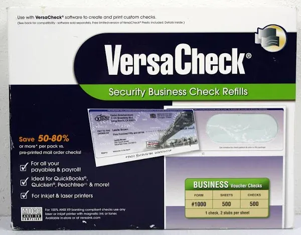 VersaCheck Instant Checks for QuickBooks