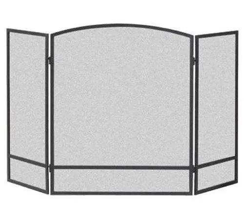 Panacea Products 15951 3-Panel Arch Screen with Double Bar for Fireplace 29