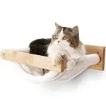 Fukumaru Cat Hammock Wall Mounted, Kitty Beds and Perches, Wooden Cat Wall Furniture, Stable Cat Wall Shelves for Sleeping, Playing, Climbing, and Lo