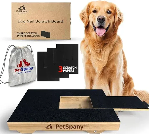 Dog Nail Scratch Board - Scratch Pad for Nails with Treat Box - -Free Dog Scr...