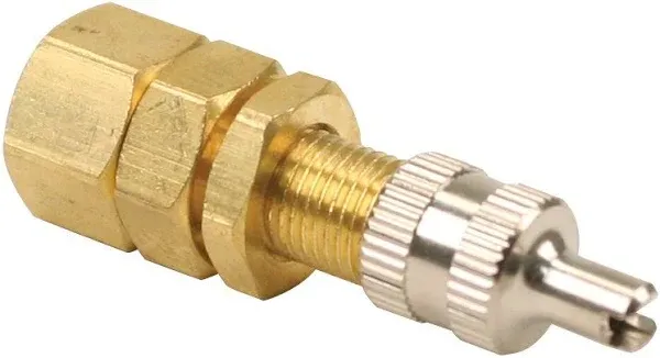 92839: Inflation Valve (for 1/4&#034; Air Line Compression Fitting), Gold