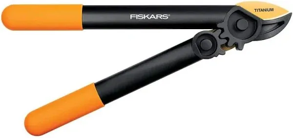 15 in. Fiskars Pruner Anvil Lopper Titanium Steel Blade Smooth Cutting Soft Grip