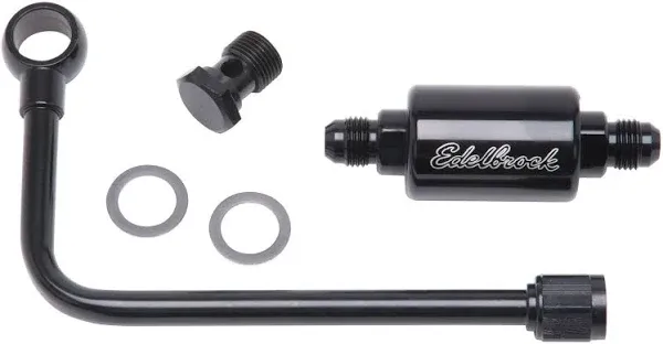 Edelbrock 81343 Fuel Line Kit; For Performer And Thunder Series Carburetors Single Feed; With Fi