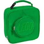 LEGO Green Lunch Box, Durable and Insulated, 1x2 Brick Shaped Zip 