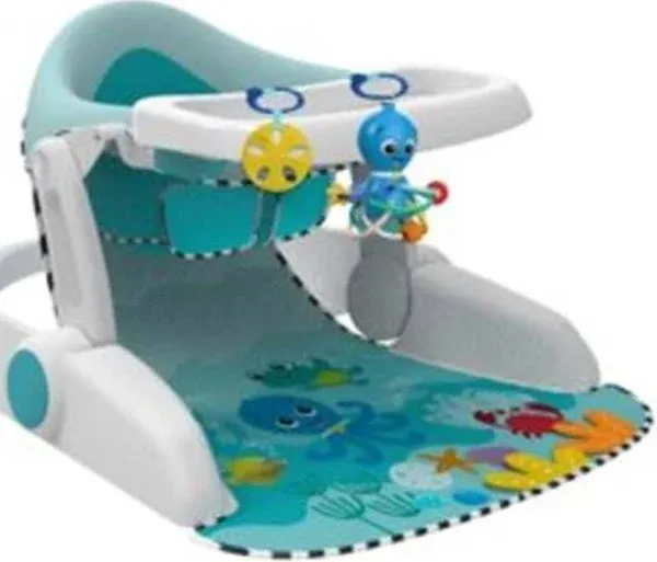 Baby Einstein Unisex Sea of Support 2 in 1 Sit Up Floor Seat with Soft Seat Pad