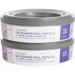 Munchkin 2-Pack Uvc Diaper Pail Ring Refills Clear