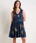 Toad&Co Marley Tiered Sleeveless Dress True Navy LG Floral Print / XS